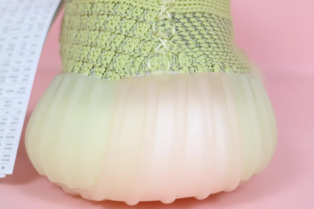 Adidas Green White Knit Upper Ribbed Translucent Sole Lifestyle Sneakers 16