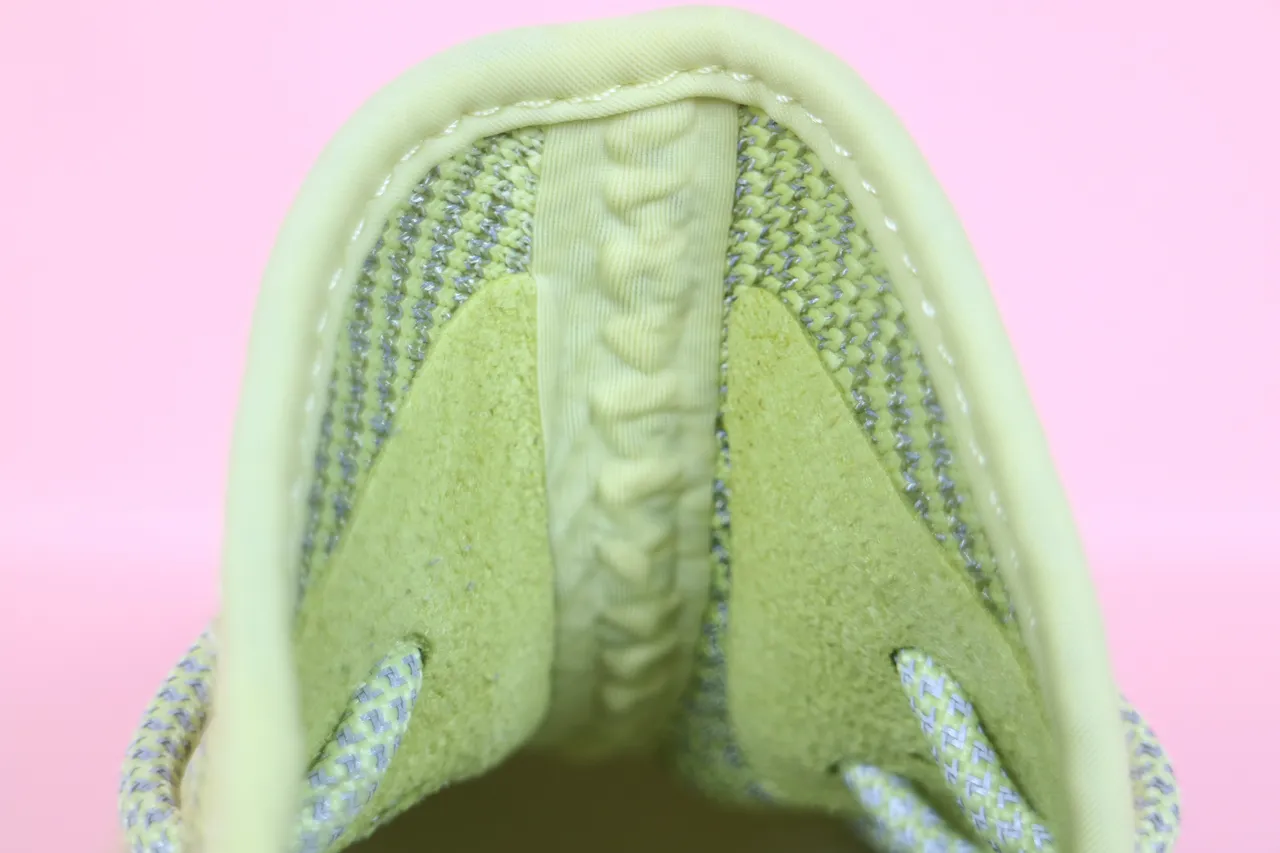 Adidas Green White Knit Upper Ribbed Translucent Sole Lifestyle Sneakers 17