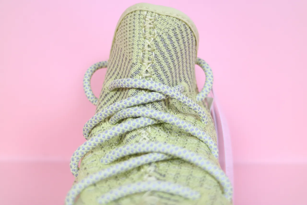 Adidas Green White Knit Upper Ribbed Translucent Sole Lifestyle Sneakers 20