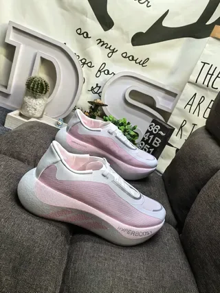 Adidas Hyperboost Pink and White Lifestyle Sneakers 9