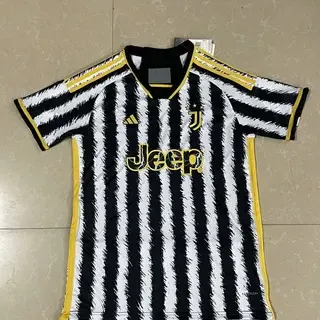 Adidas Juventus Black White Yellow Striped Jersey