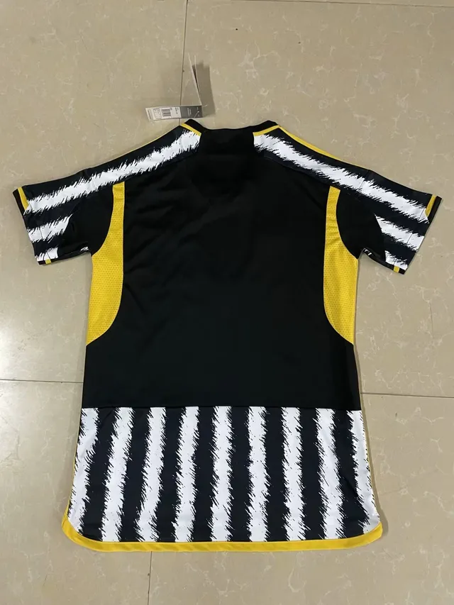 Adidas Juventus Black White Yellow Striped Jersey 2