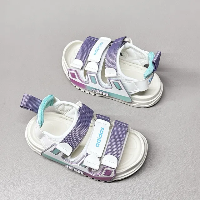 Adidas Enfants Multi-Lanières Bloc de Couleur Sandales Casual 13