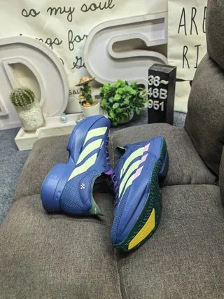 Adidas Lightstrike Pro Blue Lime Green Purple Chaussures de course 6