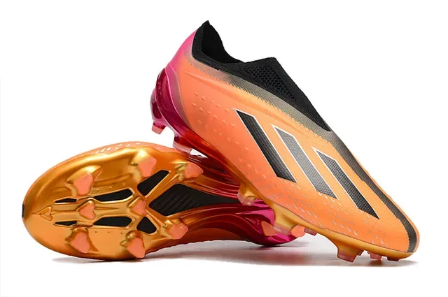 Adidas Chaussures de Football Multicolore Dégradé Doré Col Chaussette Terrain Ferme 4