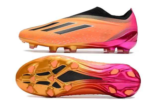 Adidas Chaussures de Football Multicolore Dégradé Doré Col Chaussette Terrain Ferme 6