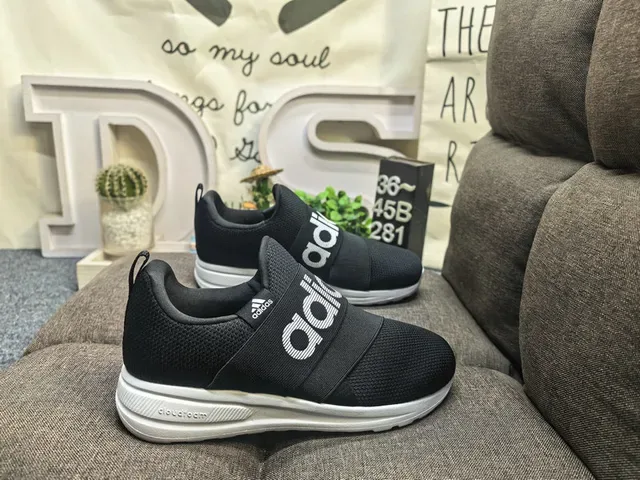Adidas Navy White Slip-On Mesh Upper Lifestyle Sneakers 11