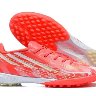 Adidas Orange White Low-Cut Synthetic Upper Molded Conical Studs Artificial-Grass Soccer Shoes