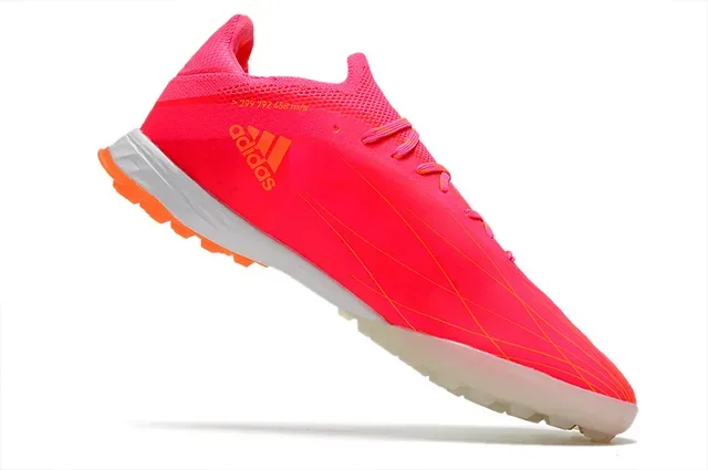 Adidas Pink Orange Low-Cut Synthetic Mesh Upper Artificial-Grass Soccer Shoes 2