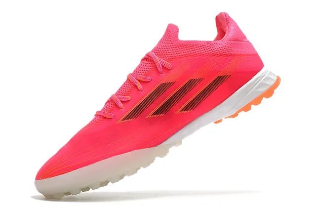 Adidas Pink Orange Low-Cut Synthetic Mesh Upper Artificial-Grass Soccer Shoes 3