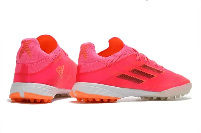 Adidas Pink Orange Low-Cut Synthetic Mesh Upper Artificial-Grass Soccer Shoes 5