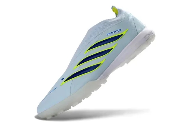 Adidas Predator Blue Navy Laceless Sock-Fit Upper Molded Rubber Outsole Turf Soccer Shoes 12