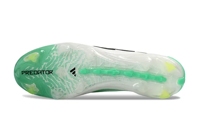 Adidas Predator Green White Low-Cut Lace-Up Boot Textured Forefoot Cage Firm-Ground Soccer Shoes 15