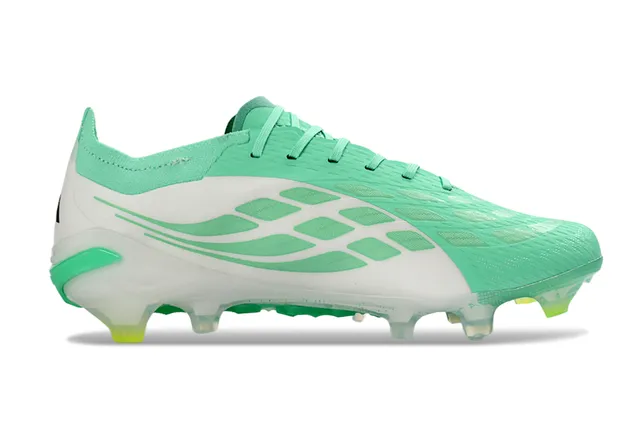 Adidas Predator Green White Low-Cut Lace-Up Boot Textured Forefoot Cage Firm-Ground Soccer Shoes 16