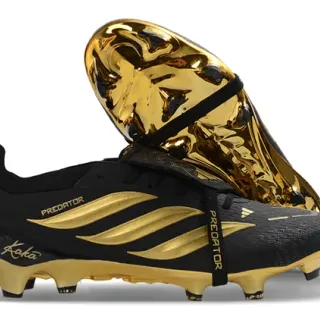 Adidas Predator Kaka Black and Gold Firm-Ground Soccer Shoes
