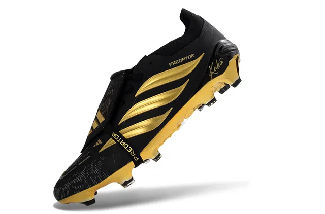 Adidas Predator Kaka Black and Gold Firm-Ground Soccer Shoes 3