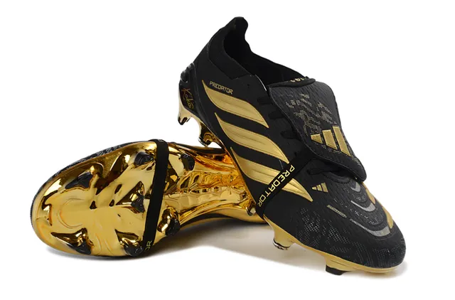 Adidas Predator Kaka Black and Gold Firm-Ground Soccer Shoes 4
