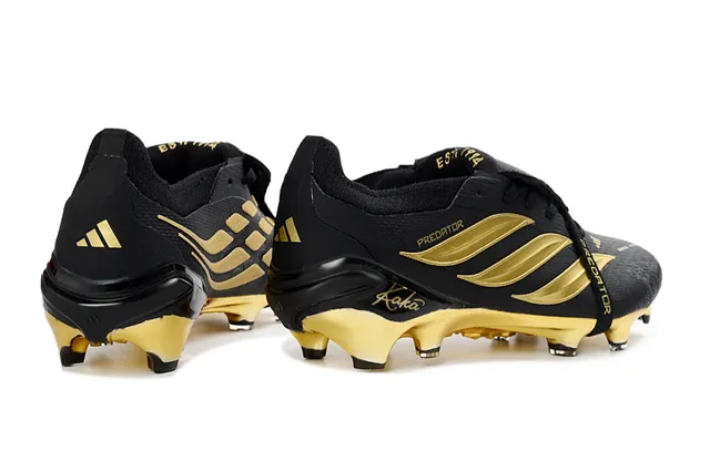 Adidas Predator Kaka Black and Gold Firm-Ground Soccer Shoes 5