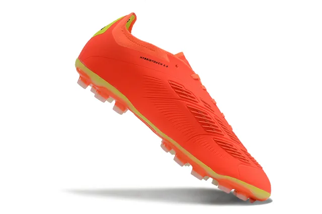 Adidas Predator Orange Gray Low-Cut Synthetic Upper Ribbed Forefoot Texture Firm-Ground Soccer Shoes 2