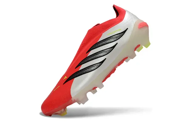 Adidas Predator Rouge Blanc Noir Firm-Ground Chaussures de football 12