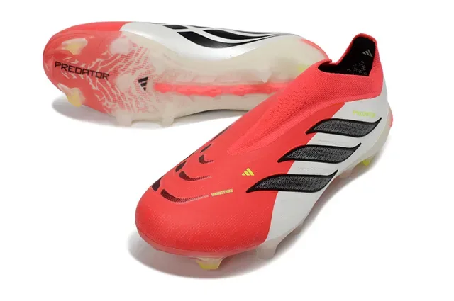 Adidas Predator Rouge Blanc Noir Firm-Ground Chaussures de football 13