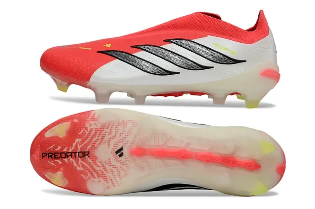 Adidas Predator Rouge Blanc Noir Firm-Ground Chaussures de football 16
