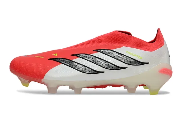 Adidas Predator Rouge Blanc Noir Firm-Ground Chaussures de football 17