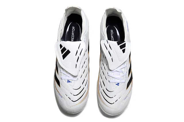 Adidas Predator Chaussures de football Turf Blanc Noir Or 11