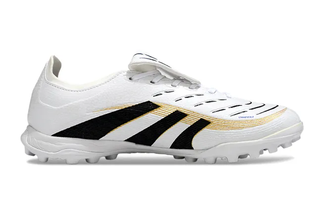 Adidas Predator Chaussures de football Turf Blanc Noir Or 16