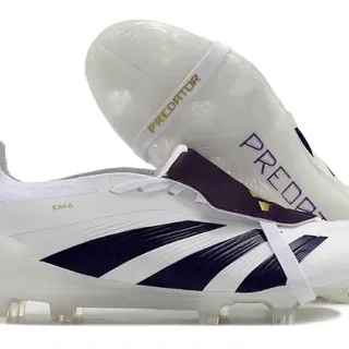 Adidas Predator White Purple Gold Firm-Ground Soccer Shoes