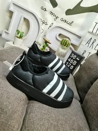 Adidas Quilted Slip-On Platform Sneakers 9