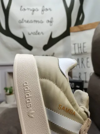 Adidas Samba Beige and White Lifestyle Sneakers 3