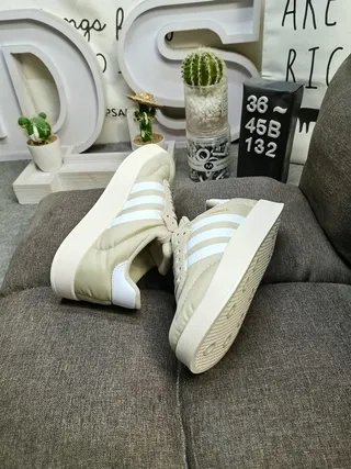 Adidas Samba Beige and White Lifestyle Sneakers 6