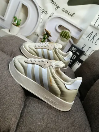 Adidas Samba Beige and White Lifestyle Sneakers 7