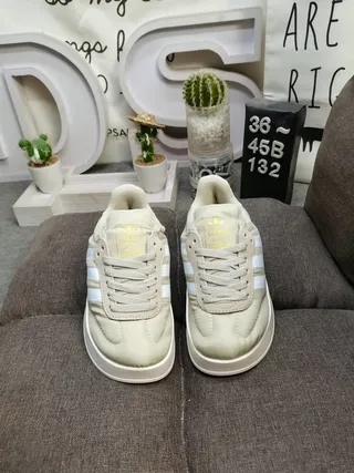 Adidas Samba Beige and White Lifestyle Sneakers 10