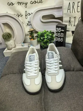 Adidas Samba Beige Green Low-Top Cupsole Lifestyle Sneakers 10