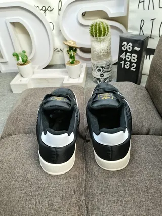 Adidas Samba Black and White Leather Lifestyle Sneakers 8