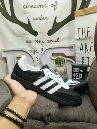 Adidas Samba Black and White Lifestyle Sneakers 5