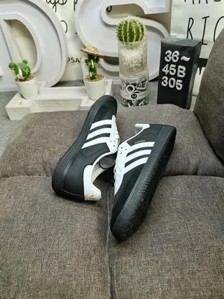 Adidas Samba Black and White Lifestyle Sneakers 6