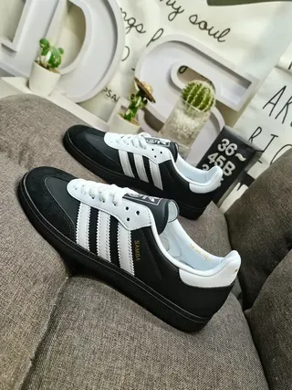 Adidas Samba Black and White Lifestyle Sneakers 7
