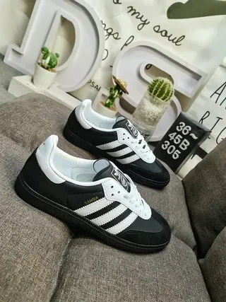 Adidas Samba Black and White Lifestyle Sneakers 9