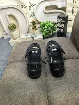 Adidas Samba Black Laceless Strap Lifestyle Sneakers 8