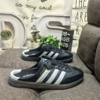 Adidas Samba Black White 无跟穆勒系带前帮乐福鞋