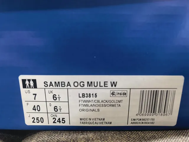 Adidas Samba Black White Backless Mule Lace-Up Vamp Loafer 2