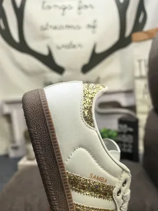 Adidas Samba Brown and White Lifestyle Sneakers 13