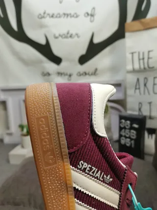 Adidas Samba Tênis Lifestyle Borgonha de Veludo Cotelê 3