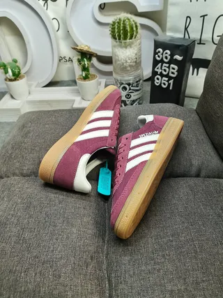 Adidas Samba Tênis Lifestyle Borgonha de Veludo Cotelê 6