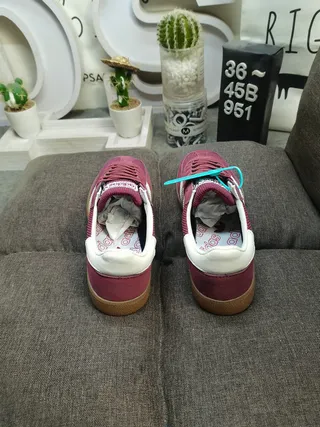 Adidas Samba Tênis Lifestyle Borgonha de Veludo Cotelê 8
