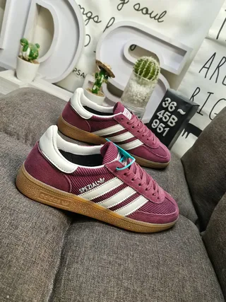 Adidas Samba Tênis Lifestyle Borgonha de Veludo Cotelê 9