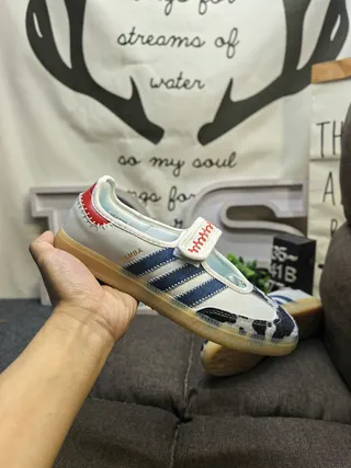 Adidas Samba Cow Print Navy Red White Lifestyle Sneakers 5